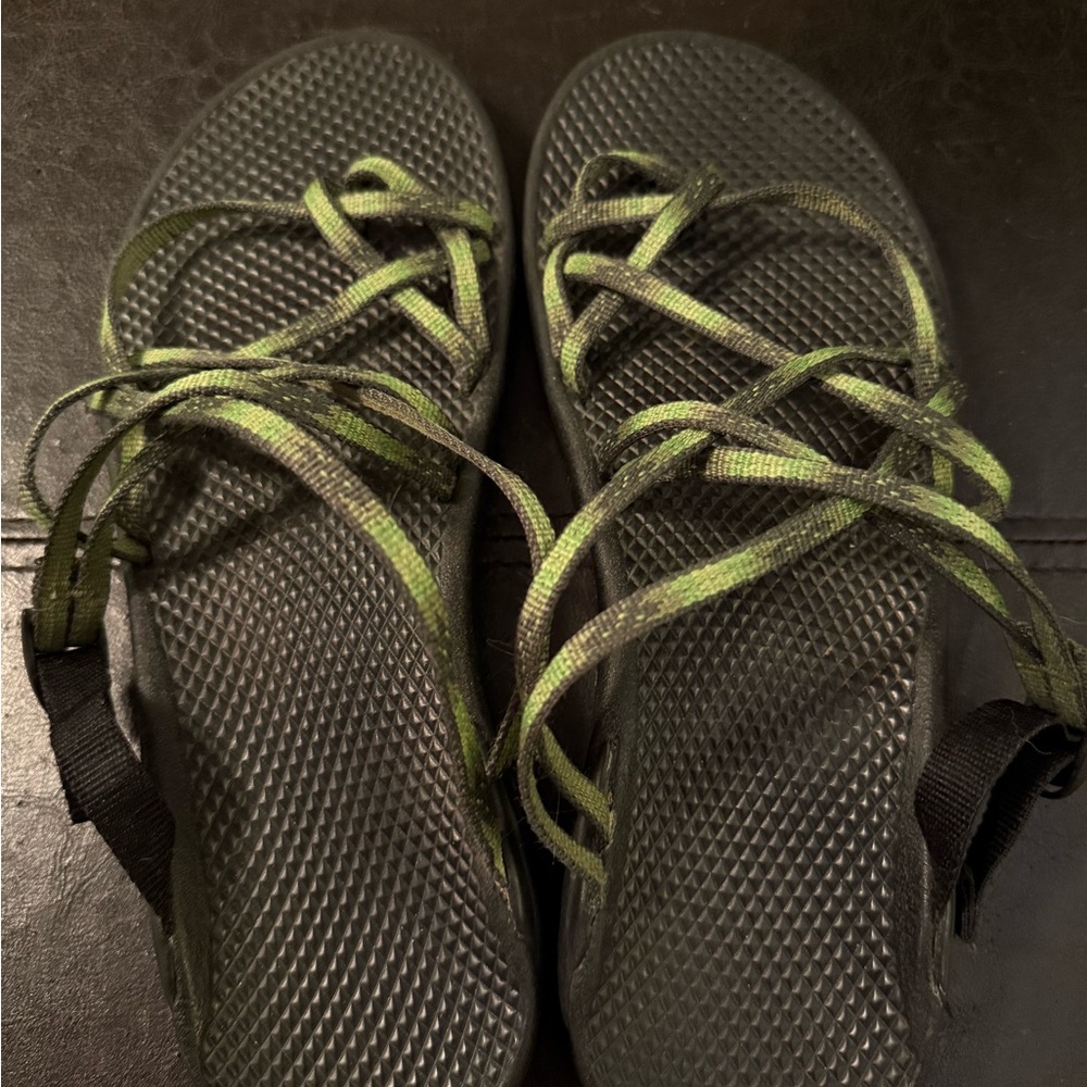 Chaco Olive and Black Strappy Sandals - Picture 3 of 4
